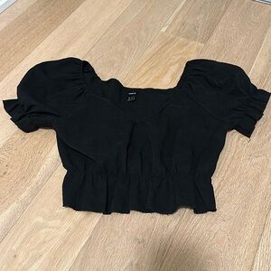 Black crop top